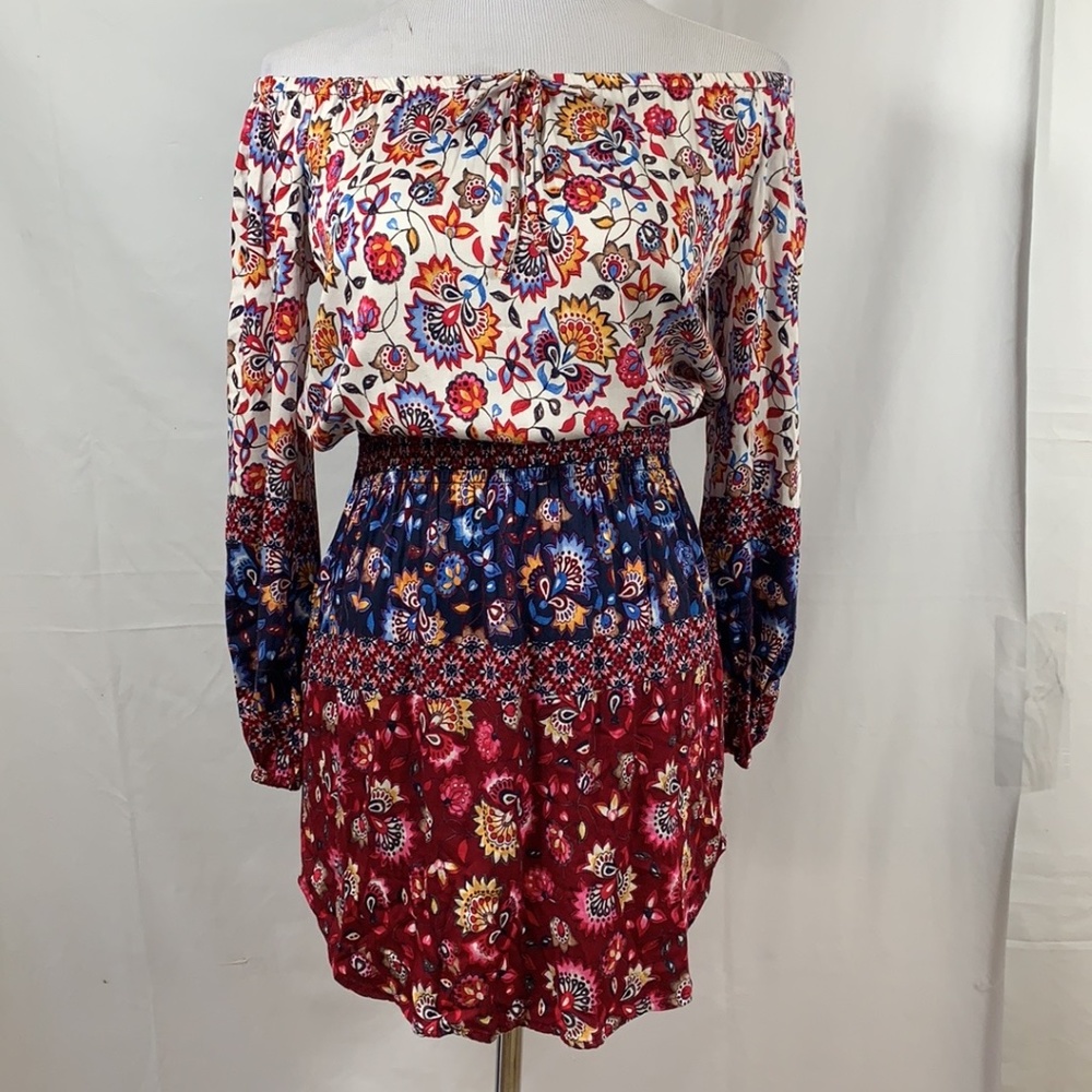 Green Dragon Off The Shoulder Mini Dress Sz M